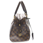 Louis Vuitton Damier Duomo Handbag Brown Leather Gold