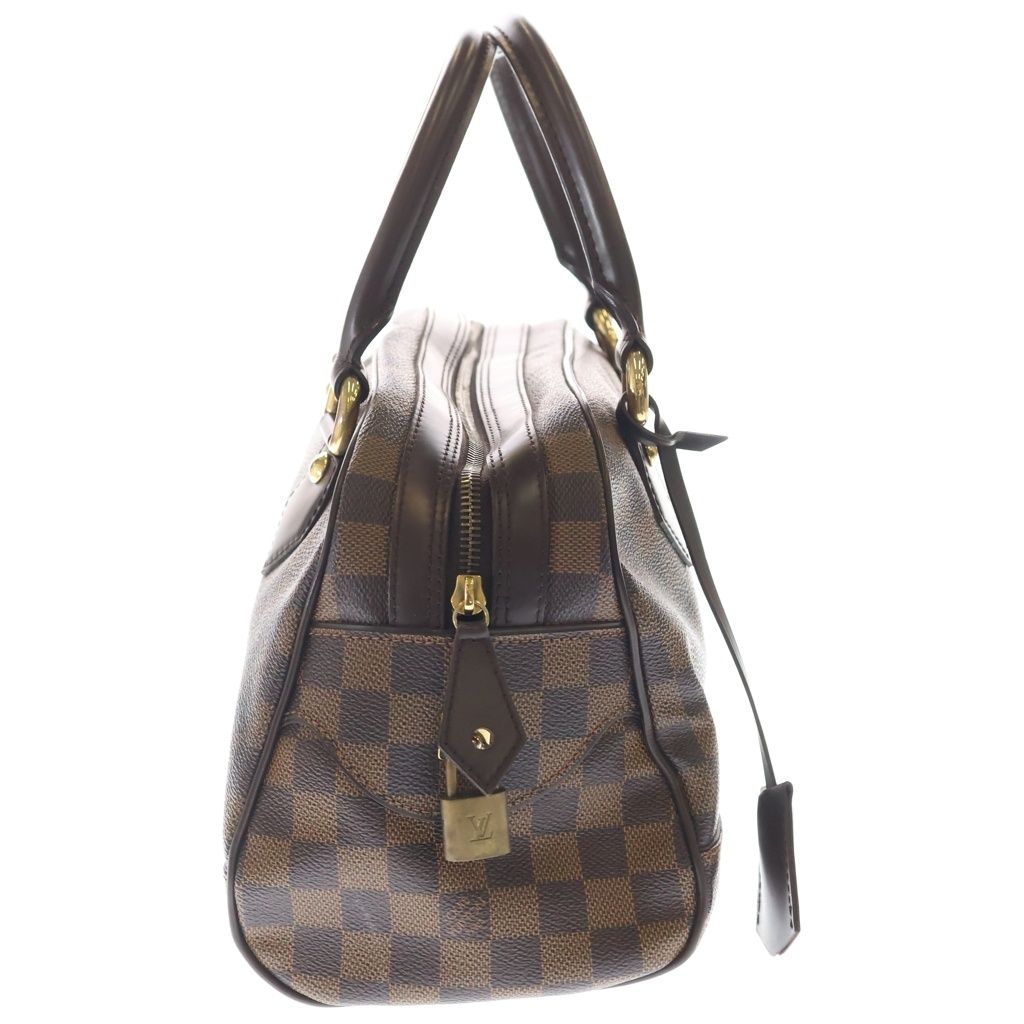 Louis Vuitton Damier Duomo Handbag Brown Leather Gold