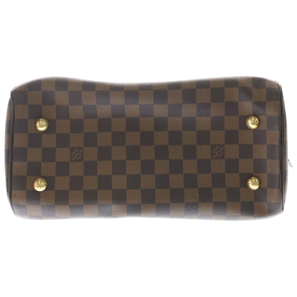 Louis Vuitton Damier Duomo Handbag Brown Leather Gold