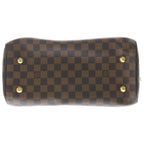 Louis Vuitton Damier Duomo Handbag Brown Leather Gold
