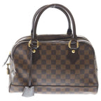 Louis Vuitton Damier Duomo Handbag Brown Leather Gold