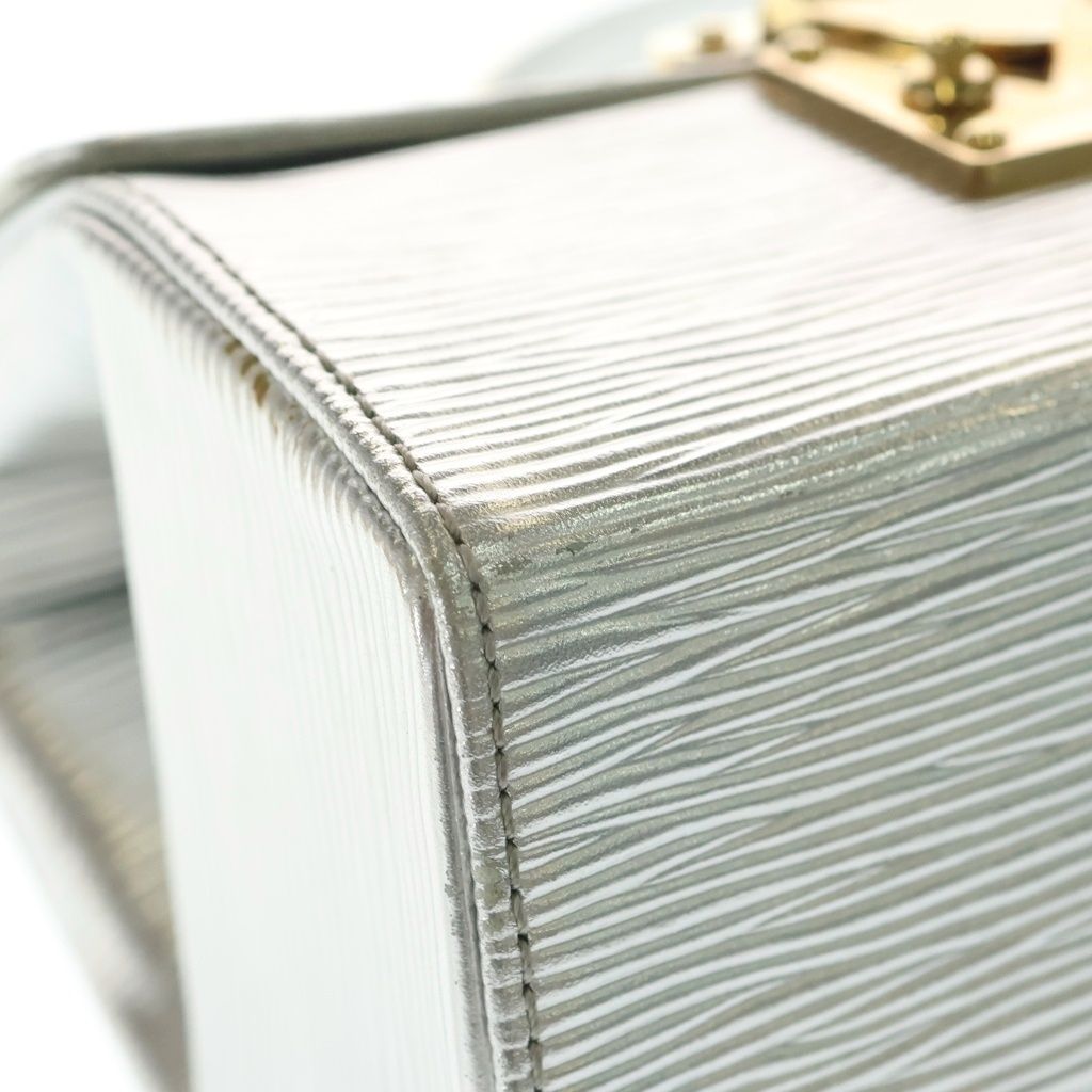 Louis Vuitton Epi Galaxia Handbag Silver Leather Gold