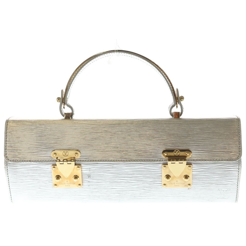 Louis Vuitton Epi Galaxia Handbag Silver Leather Gold