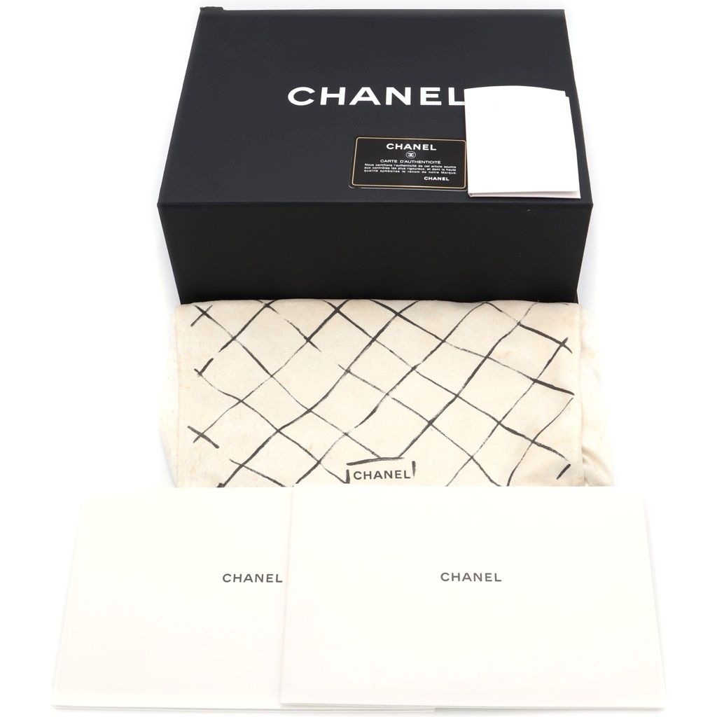 Chanel Quilted 25 Double Flap Chain Shoulder Bag Caviar Leather Black