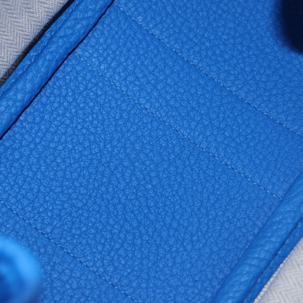 Hermes Neo Garden Party 23 Handbag New Blue Hydra Negonda Togo Silver