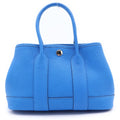 Hermes Neo Garden Party 23 Handbag New Blue Hydra Negonda Togo Silver