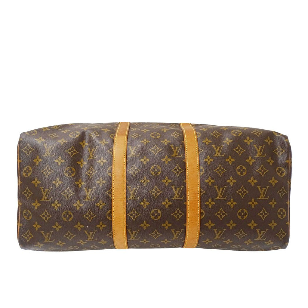 Louis Vuitton Boston Bag Monogram Canvas Keepall 50 Brown Large Going