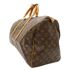 Louis Vuitton Boston Bag Monogram Canvas Keepall 50 Brown Large Going