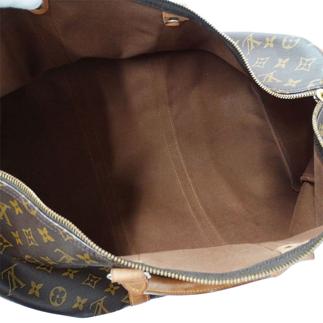 Louis Vuitton Boston Bag Monogram Canvas Keepall 50 Brown Large Going