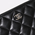 Chanel Chain Wallet on CC Logo Lambskin Black Silver Shoulder Bag — view 6
