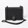 Bottega Veneta Intrecciato Shoulder Bag Chain Black