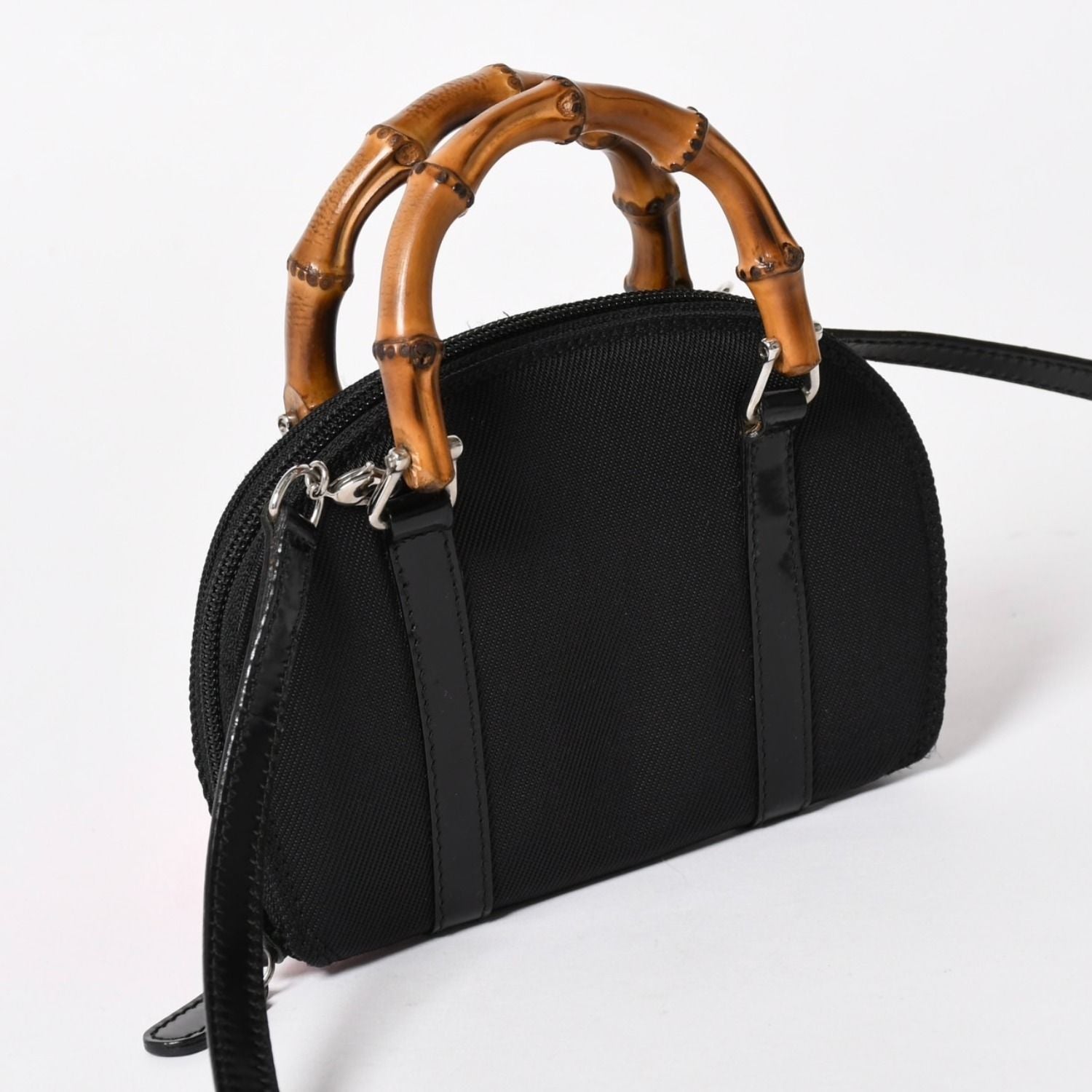 Gucci Shoulder Bag Mini Andbag 2-Way Bamboo Silver — view 3