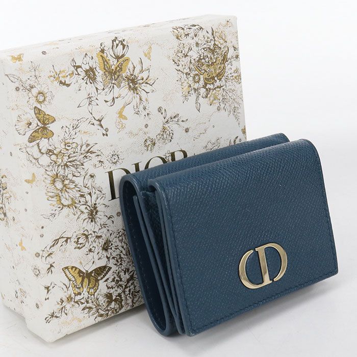 Dior 30 Montaigne Trifold Wallet Calfskin