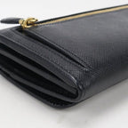 Prada Saffiano Leather Wallet Bifold Calfskin