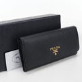 Prada Saffiano Leather Wallet Bifold Calfskin