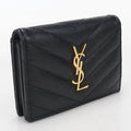 Saint Laurent Business Card Case Monogram Calfskin