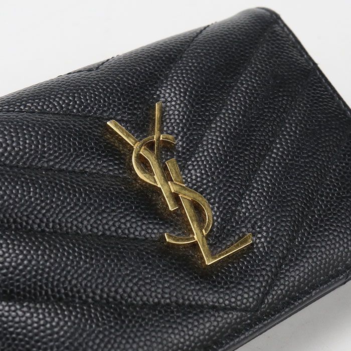 Saint Laurent Business Card Case Monogram Calfskin