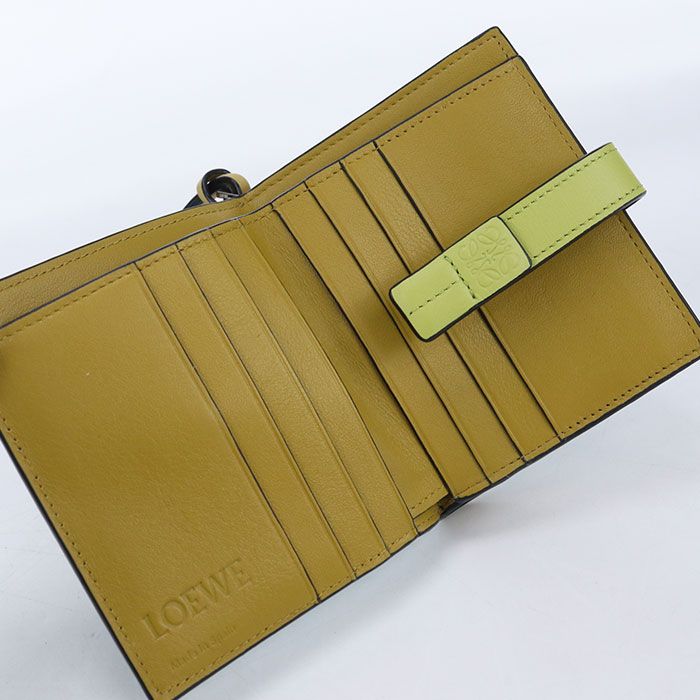 Loewe Compact Zip Wallet Bifold Soft Grain Calfskin