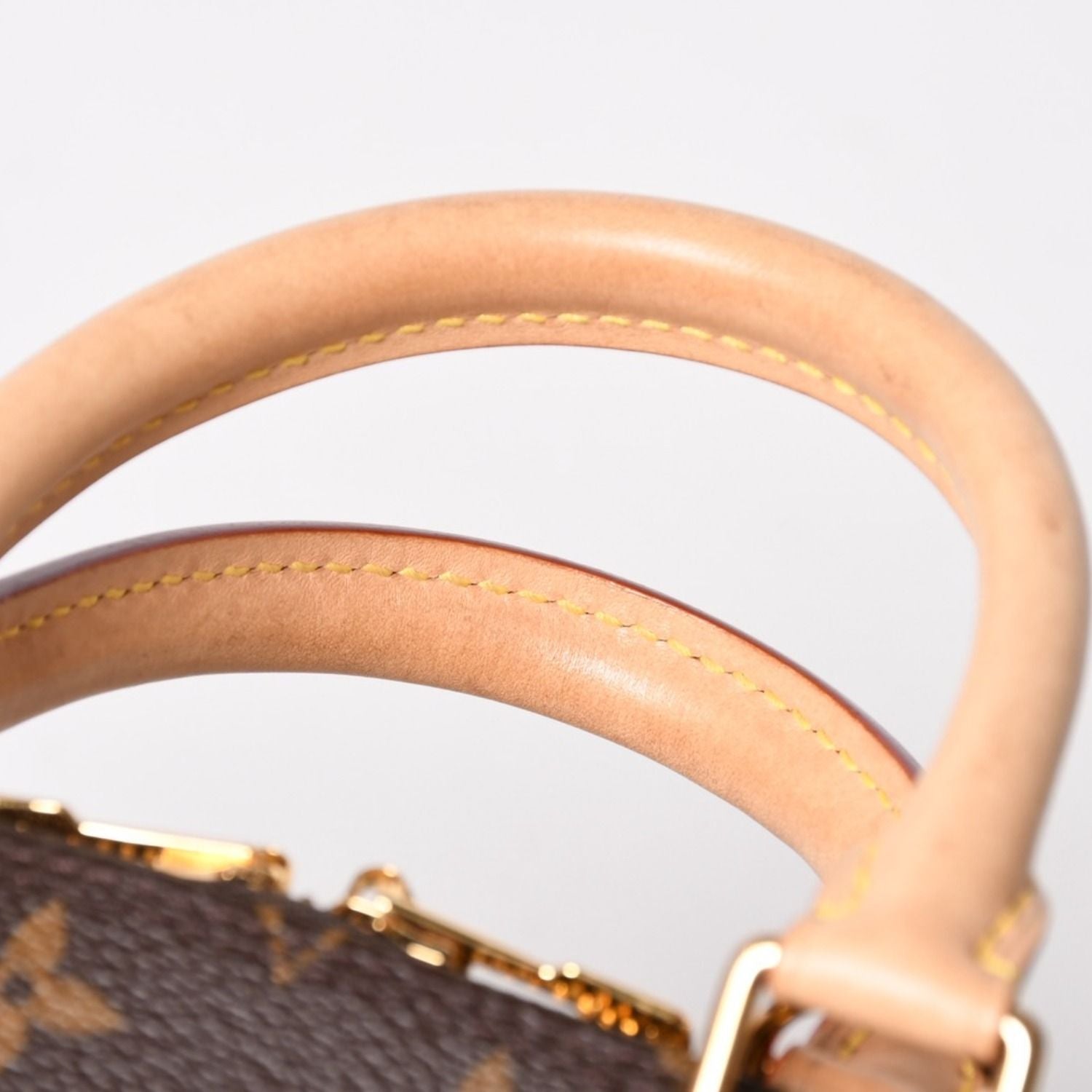 Louis Vuitton Monogram Alma BB Handbag Shoulder Gold — view 8