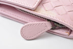 Bottega Veneta Wallet Continental Pink Embroidery