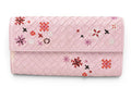 Bottega Veneta Wallet Continental Pink Embroidery