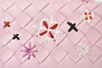 Bottega Veneta Wallet Continental Pink Embroidery