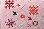 Bottega Veneta Wallet Continental Pink Embroidery