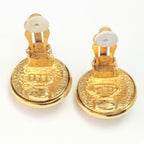 Chanel Earrings Vintage Gold