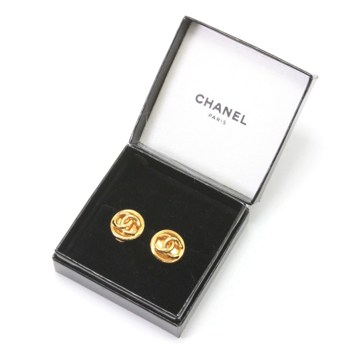 Chanel Earrings Vintage Gold