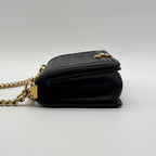 Chanel Shoulder Bag Boy CC Logo Gold Black Quilted Leather Chain — view 4