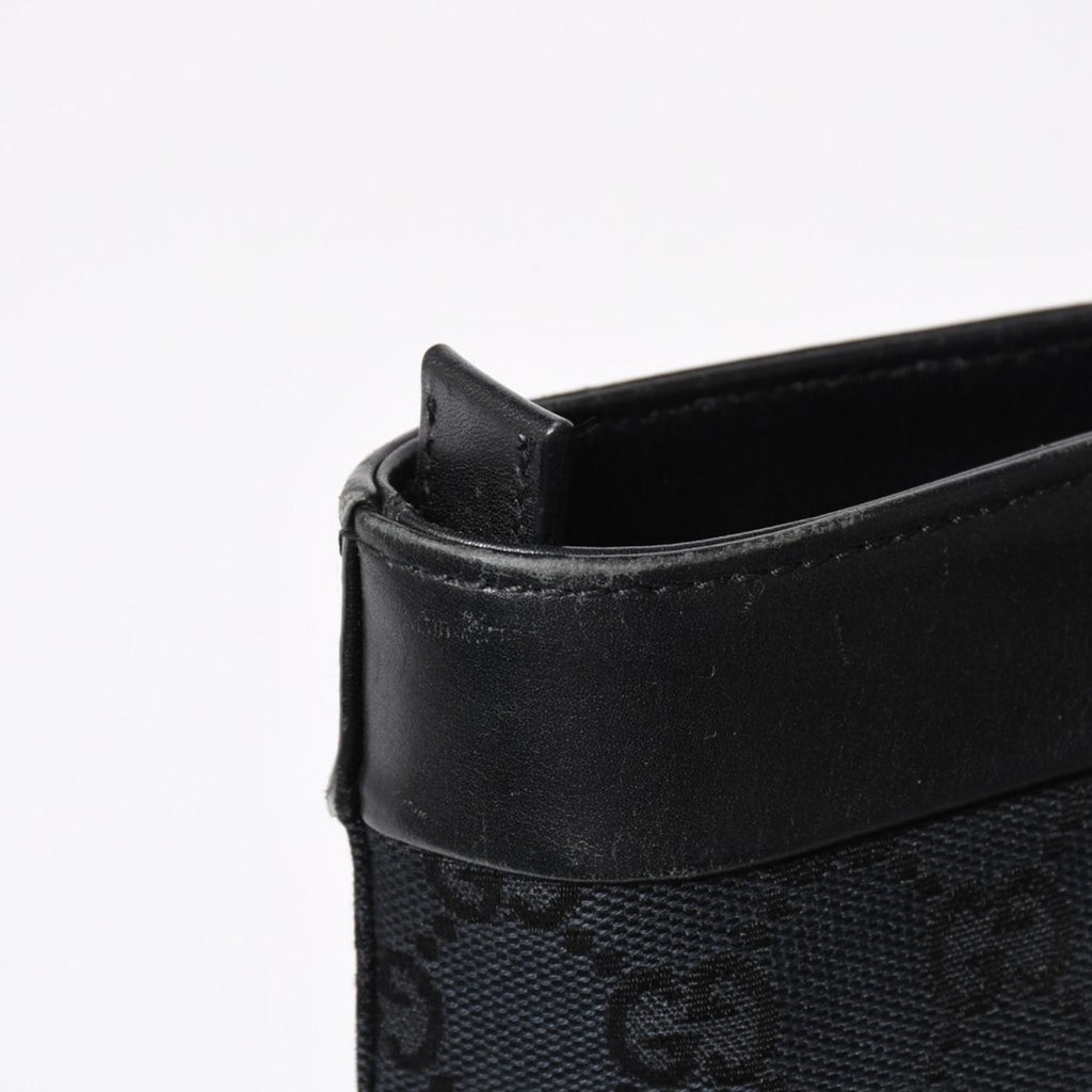 Gucci Tote Bag GG Canvas Leather Black Gold — view 6