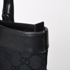 Gucci Tote Bag GG Canvas Leather Black Gold — view 7