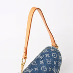 Louis Vuitton Mini Pleaty Bag Monogram Denim Indigo Blue — view 5