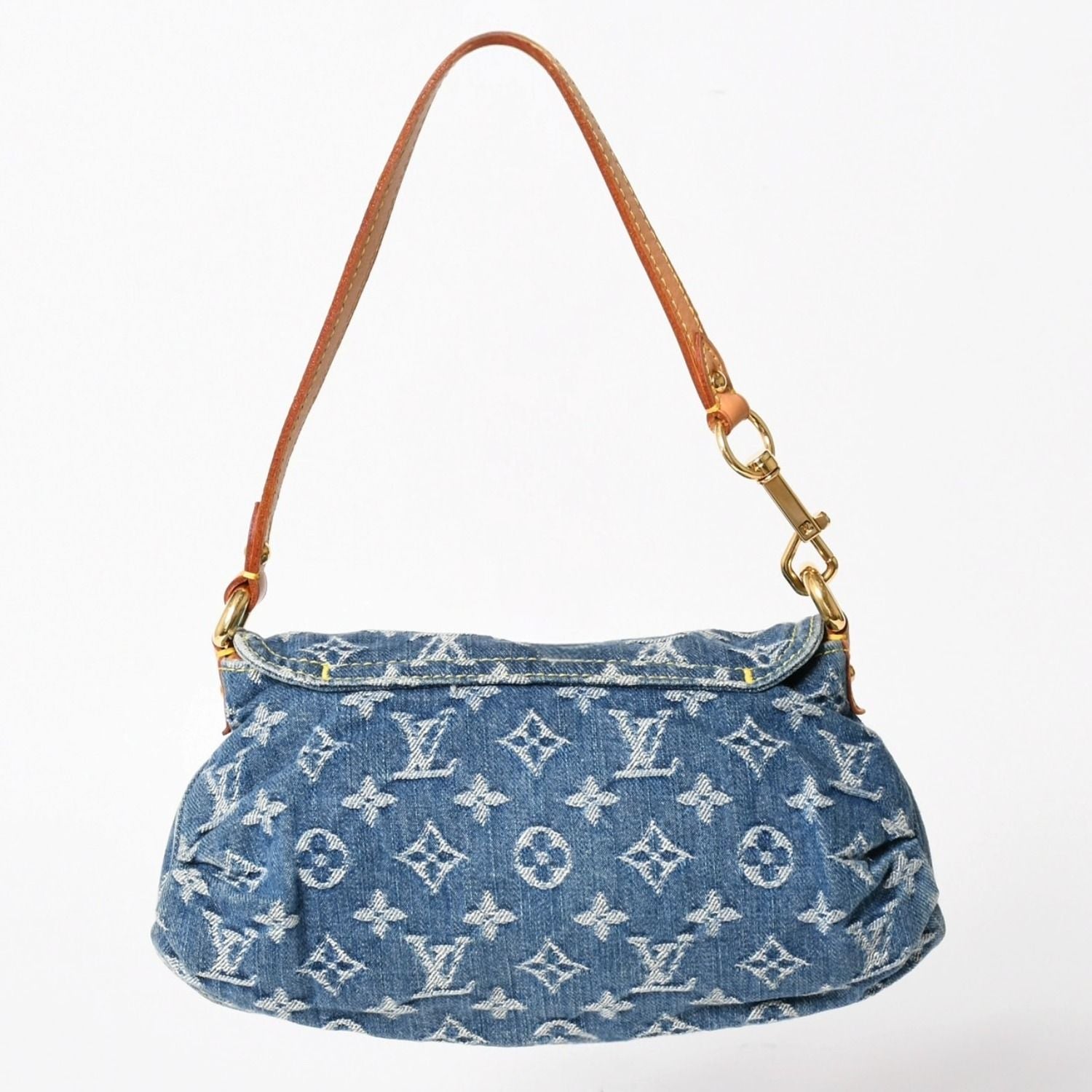 Louis Vuitton Mini Pleaty Bag Monogram Denim Indigo Blue — view 2