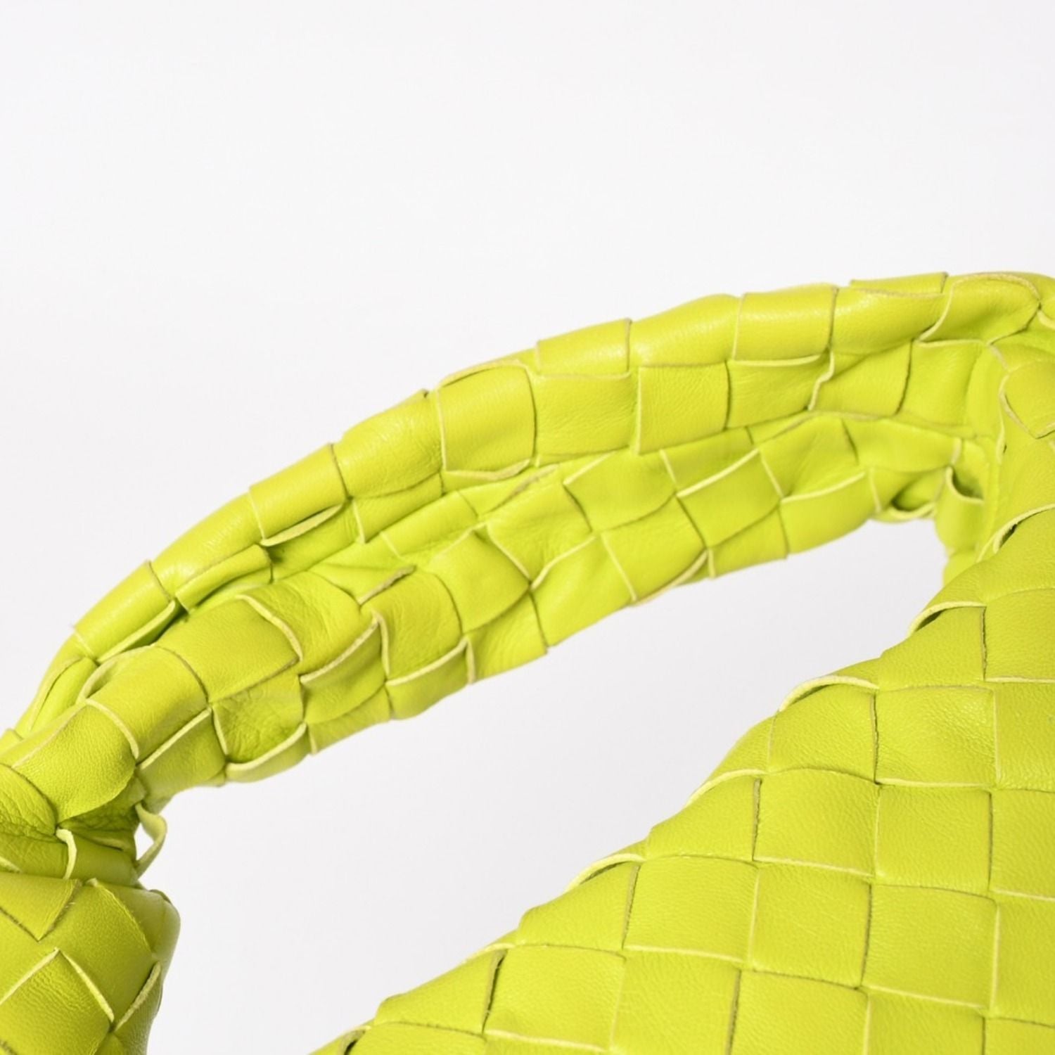 Bottega Veneta Mini Jodie Handbag Intrecciato Lime Green — view 7