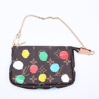 Louis Vuitton Yayoi Kusama Mini Pochette Accessoires Pouch Brown Multicolor