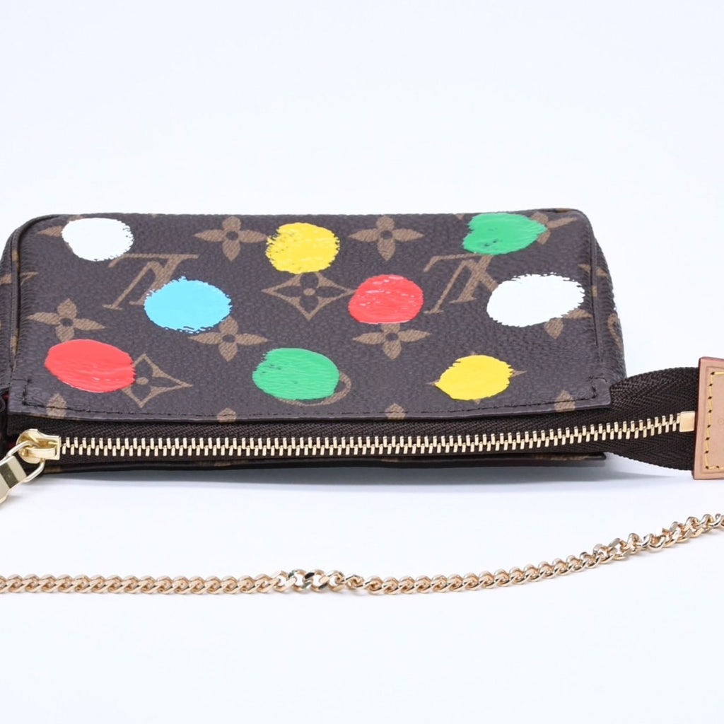 Louis Vuitton Yayoi Kusama Mini Pochette Accessoires Pouch Brown Multicolor — view 6