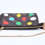 Louis Vuitton Yayoi Kusama Mini Pochette Accessoires Pouch Brown Multicolor — view 6