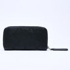 Chanel Leather Wallet Card Case CC Logo Wild Stitch Caviar Black Silver — view 2