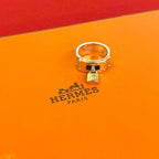 Hermes Kelly Ring 925 Sterling Silver Gold