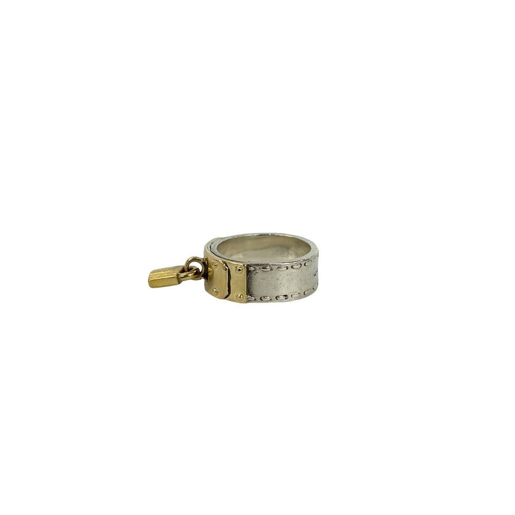 Hermes Kelly Ring 925 Sterling Silver Gold — view 4
