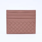 Bottega Veneta Card Case Intrecciato Beige Calfskin