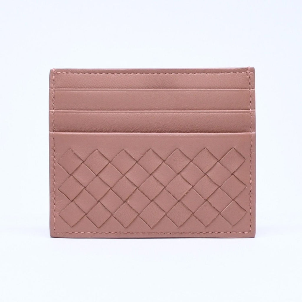 Bottega Veneta Card Case Intrecciato Beige Calfskin — view 2