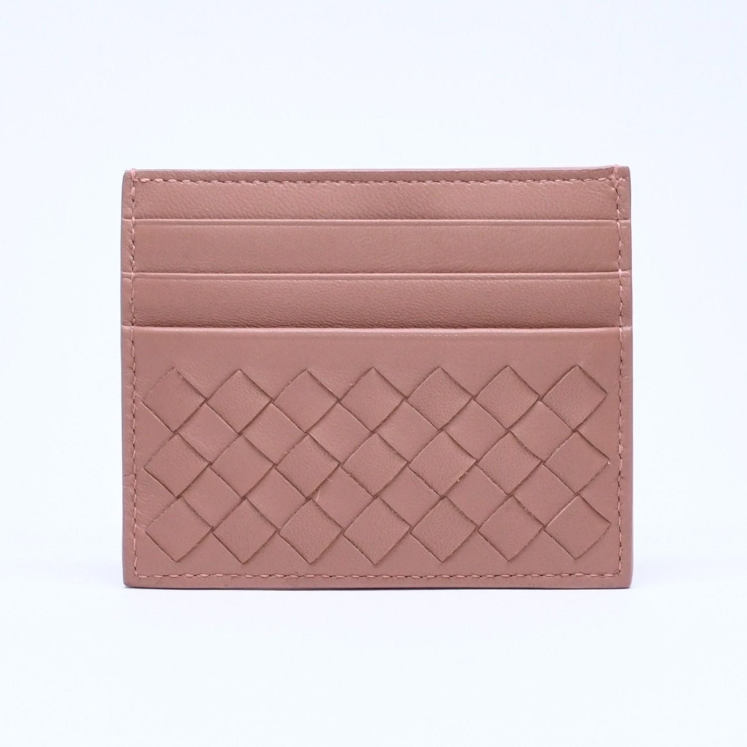Bottega Veneta Card Case Intrecciato Beige Calfskin — view 2