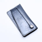Louis Vuitton Clochette PM Key Case Monogram Matte Noir Silver Key Holder — view 3