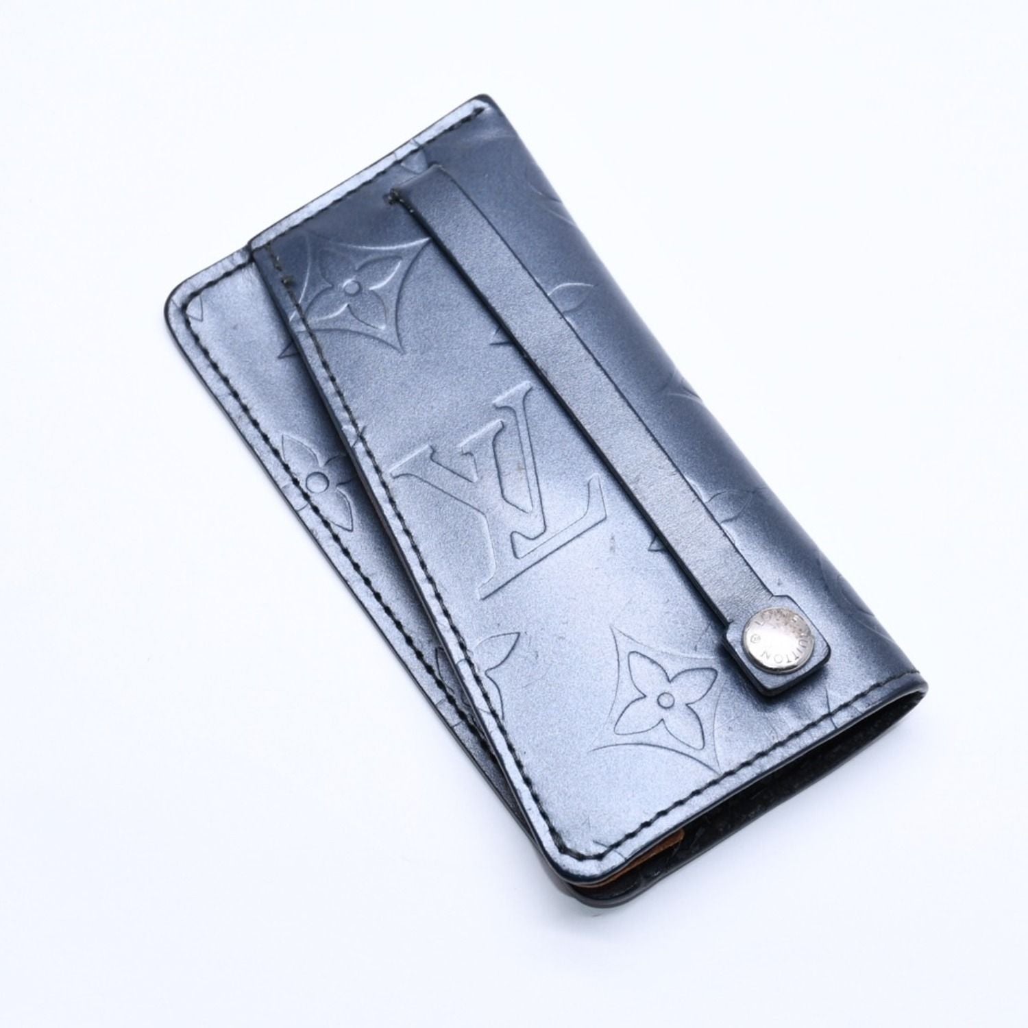 Louis Vuitton Clochette PM Key Case Monogram Matte Noir Silver Key Holder — view 3