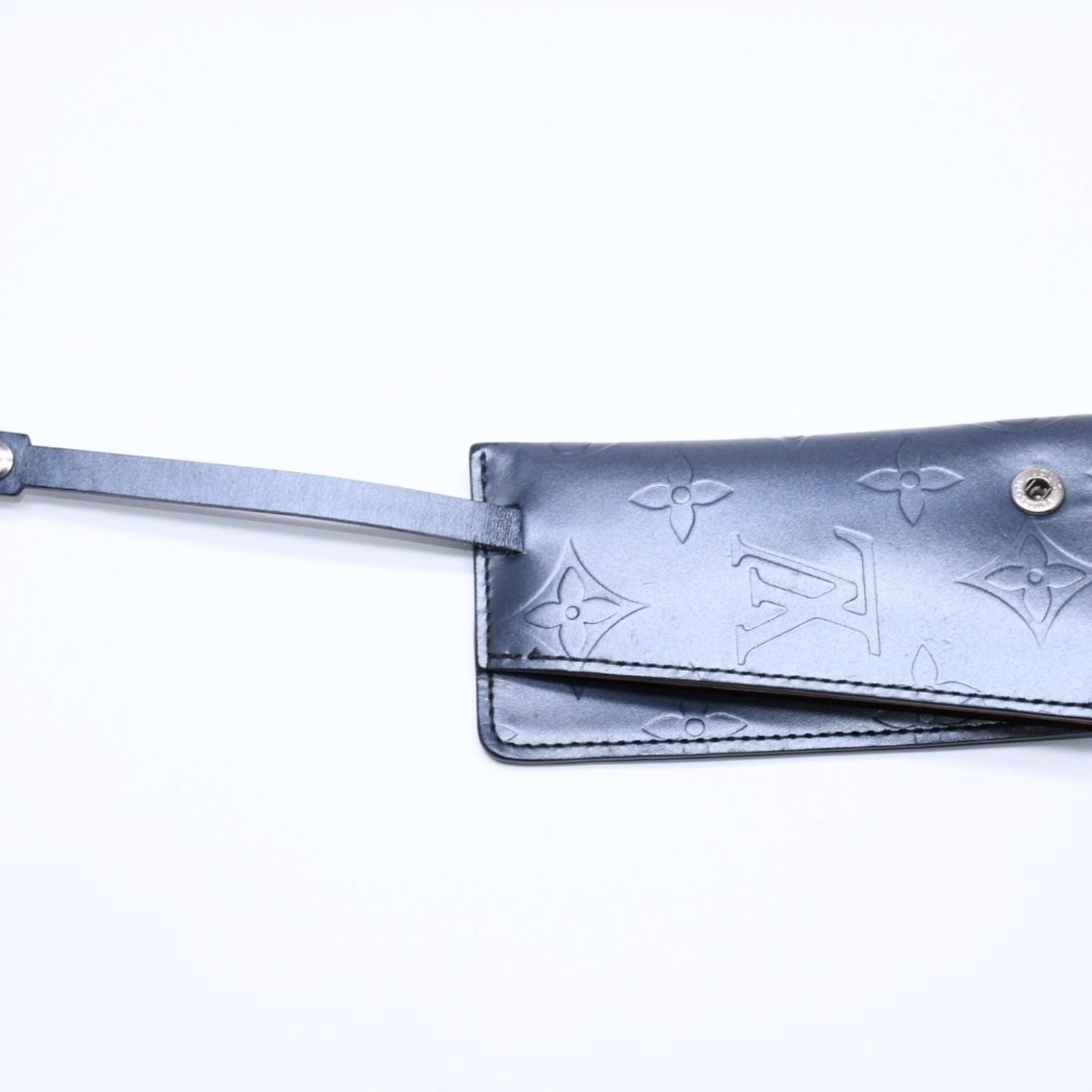 Louis Vuitton Clochette PM Key Case Monogram Matte Noir Silver Key Holder — view 8