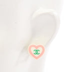 Chanel Earrings CC Logo Heart Stainless Steel