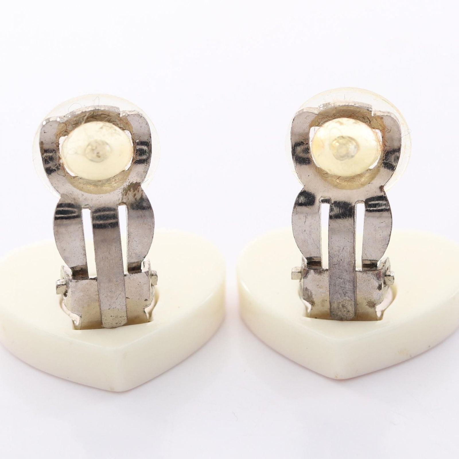 Chanel Earrings CC Logo Heart Stainless Steel