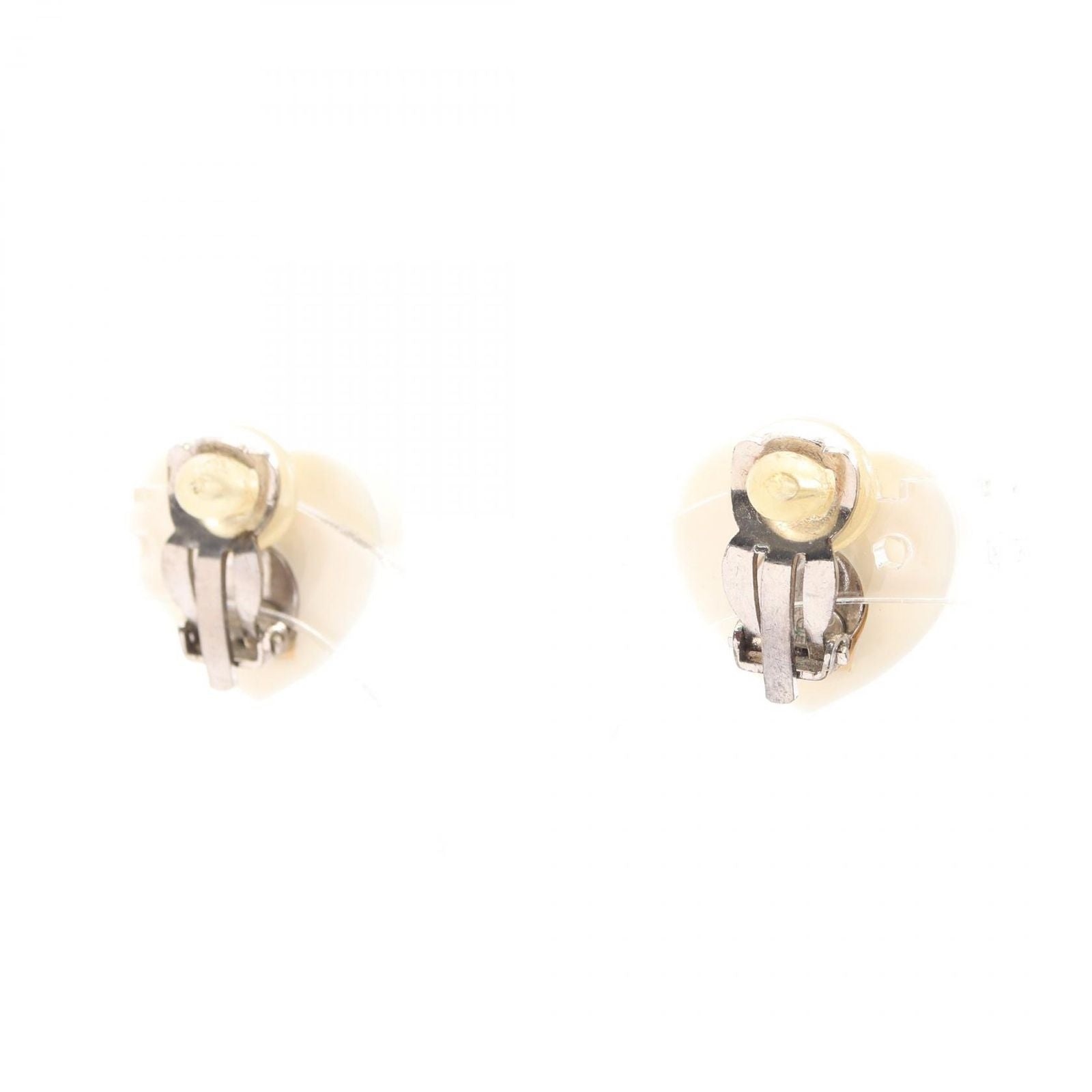 Chanel Earrings CC Logo Heart Stainless Steel